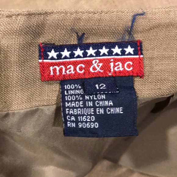 Mac & Jac 100% Linen Khaki Brown Long Maxi Skirt - Picture 7 of 9